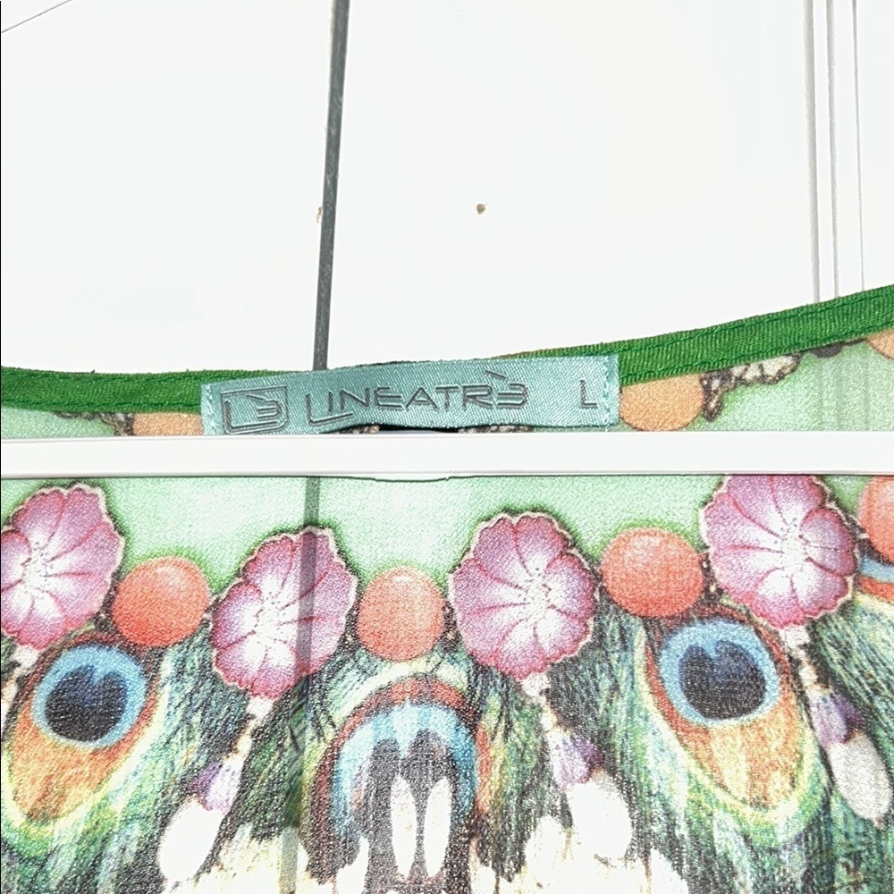 Peacock and Leopard Print Vintage Kaftan - Picture 3 of 9